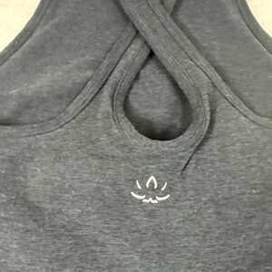 Beyond Yoga Dress Sm Grey Spacedye Stretch Athleisure Bra Fitness Active Tennis